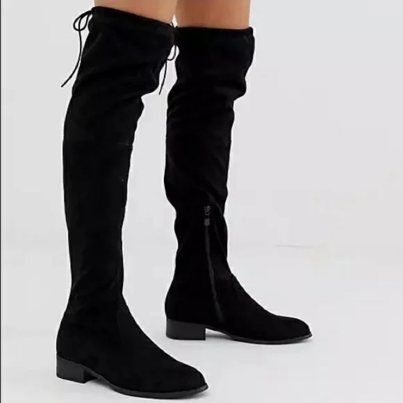 NIB memory foam tall black boots - Picture 1 of 7